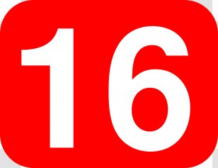 Number Clip Art - Sign - Red Transparent PNG