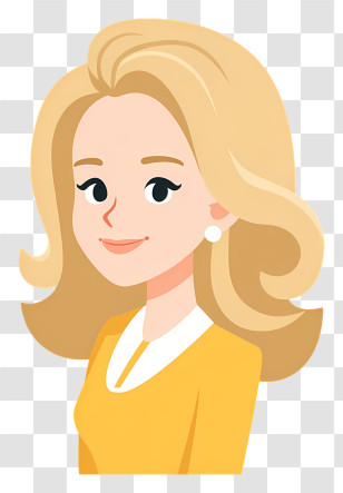 Kate Middleton Blonde Hair - Blonde Woman In Yellow Dress Transparent PNG
