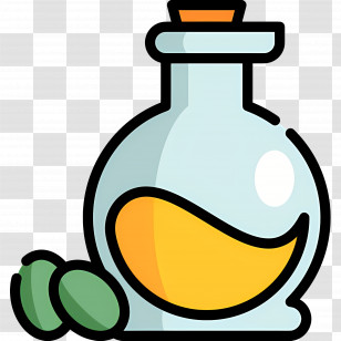 Olive Oil - Oil Bottle With Olives Transparent PNG