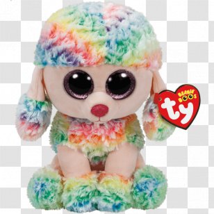 Ty Inc. Jungly World Rainbow Poodle Soft Toy Multi Color - Flower - Height 23 Cm , World, Unisex Stuffed Animals & Cuddly Toys Beanie Boo Med Owen The Owl, BabiesRainbow Transparent PNG