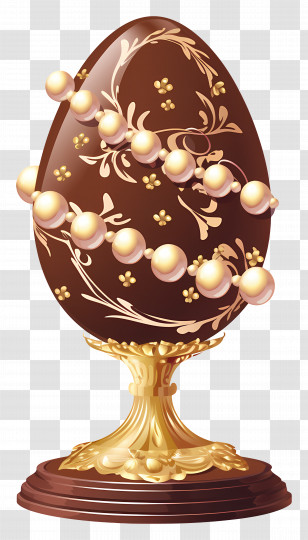 Chocolate Easter Egg - Ornate Chocolate Egg Transparent PNG
