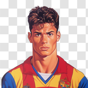 Cristiano Ronaldo - Stylized Male Character In Soccer Jersey Transparent PNG