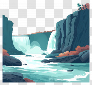 Niagara Falls - Beautiful Waterfall In Nature Transparent PNG