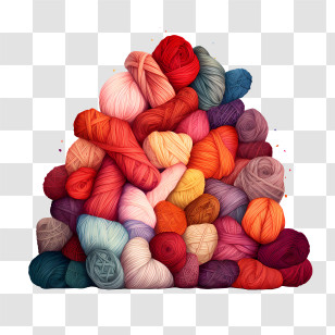 I Love Yarn Day - Colorful Yarn Balls For Knitting And Crochet Transparent PNG