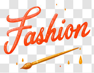 Fashion Logo - Fashion Brush Script Lettering Transparent PNG
