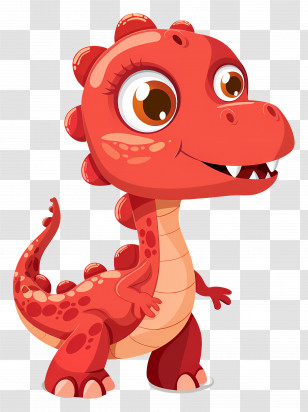 Cartoon Dinosaur - Cute Cartoon Baby Dinosaur Illustration Transparent PNG