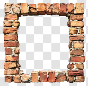 Brick Wall Frame - Brick Frame With Rustic Design Transparent PNG