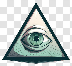 All Seeing Eye - Eye In Triangle Symbol Transparent PNG