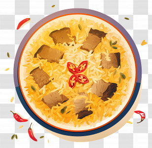 Pilaf - Delicious Biryani Dish Illustration Transparent PNG