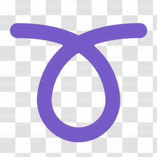 Curly Loop Emoji - Abstract Purple Symbol Transparent PNG