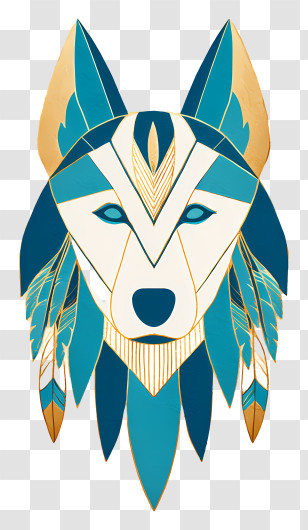 Dog Logo - Geometric Wolf Emblem Transparent PNG