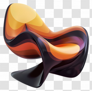 Modern Chair - Colorful Abstract Chair For Modern Interiors Transparent PNG