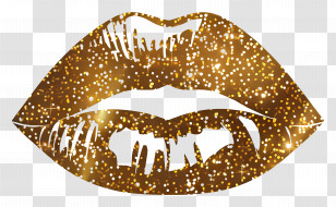 Glitter Kiss - Glitter Lips With Sparkles Transparent PNG
