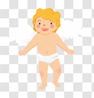 Cartoon Cupid - Cute Baby Angel Transparent PNG