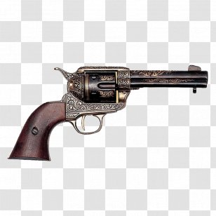 Colt Single Action Army Firearm Pistol Flintlock Revolver - Cartoon - Weapon Transparent PNG