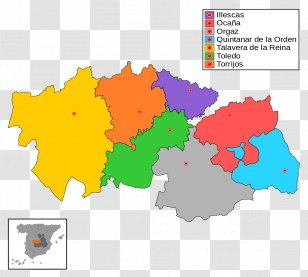 Toledo Talavera De La Reina Ciudad Real OcaÃ±a VillacaÃ±as - Map - Toldo Transparent PNG
