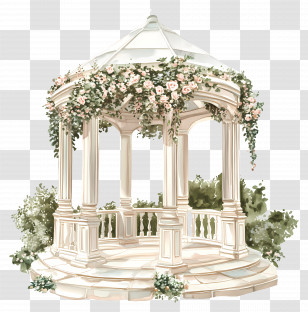 Wedding Venue - White Garden Gazebo Transparent PNG