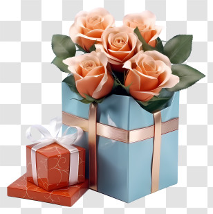 Gift Box - Roses Arranged In Gift Boxes For Special Occasions Transparent PNG