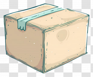Box - Cardboard Box With Tape Transparent PNG