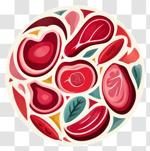 Meat Icon - Meat Pattern Illustration Transparent PNG