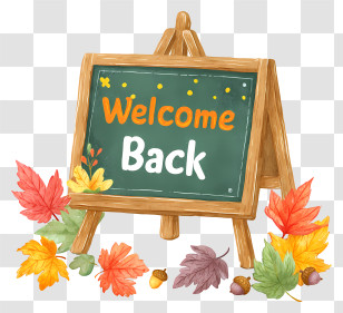 Welcome Back - Welcome Back Chalkboard Sign Transparent PNG