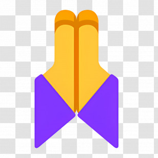 Folded Hands Emoji - Praying Hands Emoji Illustration Transparent PNG