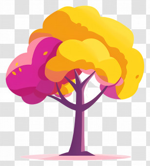 Tree - Abstract Colorful Tree Illustration Transparent PNG