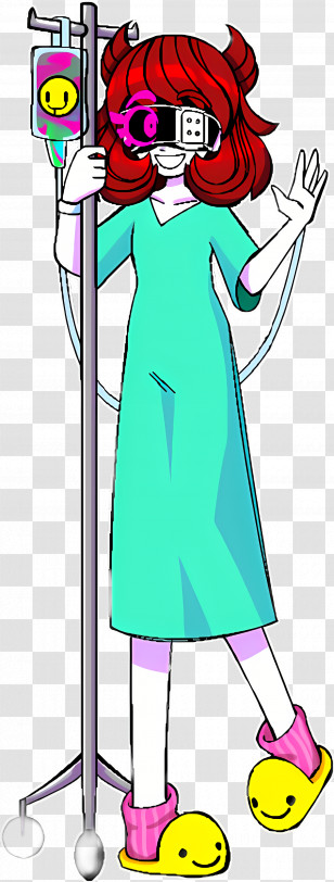 Mary - Cyber Character With IV Stand Transparent PNG
