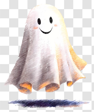 Ghost Emoji - Smiling Ghost Illustration Transparent PNG