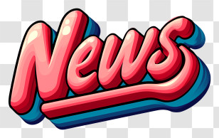 News Logo - News Typography Illustration Transparent PNG