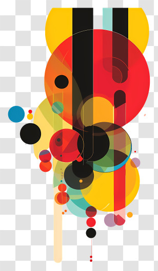 Abstract Colorful Shapes - Colorful Abstract Geometric Illustration Transparent PNG