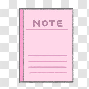 Icon - Pink Notebook For Notes Transparent PNG