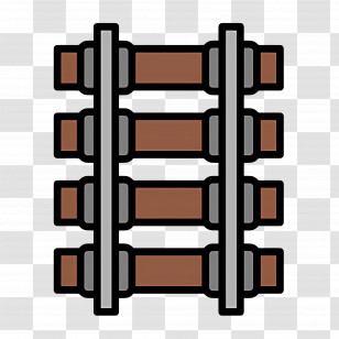 Train Tracks - Railroad Tracks Transparent PNG