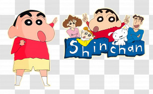 Shinchan - Cartoon Family With Boy Transparent PNG