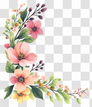Flower Banner - Beautiful Floral Arrangement Transparent PNG