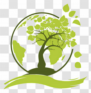 World Earth Day - Eco-friendly Earth With Tree Transparent PNG