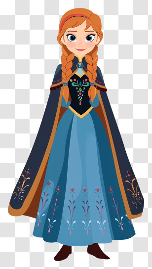 Frozen Anna Princess - Animated Princess Character Transparent PNG