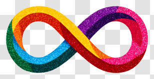 Glitter Infinity Symbol - Colorful Infinity Symbol Illustration Transparent PNG