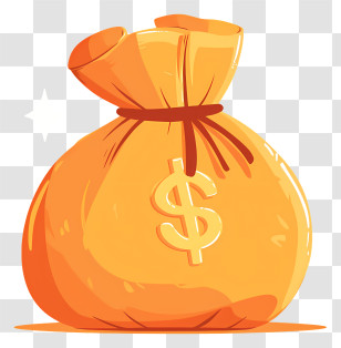 Sack Of Money - Golden Money Bag With Coins Transparent PNG