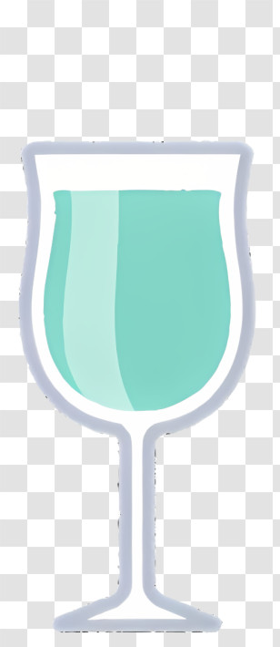Cocktail - Wine Glass With Green Liquid Transparent PNG
