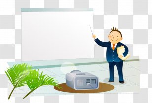 Presentation Computer Slide Show Microsoft PowerPoint Ppt - Lesson - Business People Explain Transparent PNG