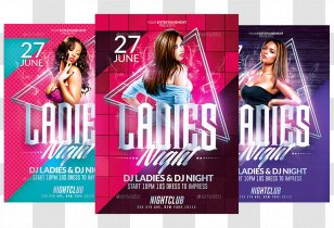 Flyer Display Advertising Ladies' Night - Ladies - Dj Transparent PNG