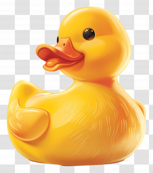 Rubber Duck - Adorable Yellow Rubber Duck Toy Transparent PNG