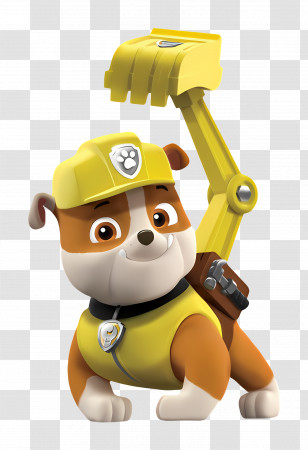 Paw Patrol - Cartoon Dog In Construction Gear Transparent PNG