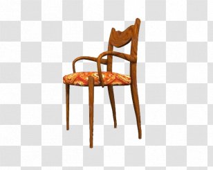Chair 3D Modeling Computer Graphics - Wood - Red Color Armchair Cushion Transparent PNG