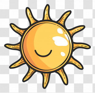 Sun Logo - Smiling Cartoon Sun Illustration Transparent PNG