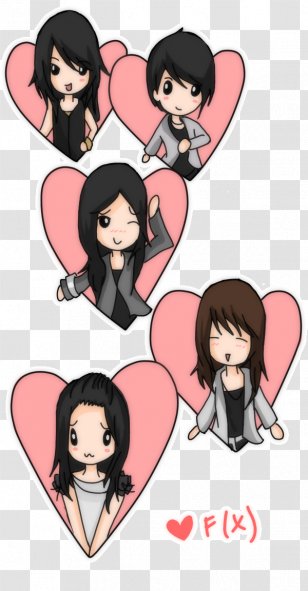 Black Hair Long Brown - Flower - Fx Kpop Transparent PNG