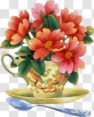 Floral Design - Pink - Still Life Drinkware Transparent PNG