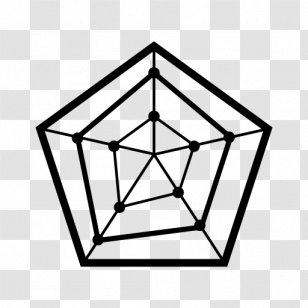 Pentagon Rotational Symmetry Chart Clip Art - Pentagonal Number - Scatters Vector Transparent PNG