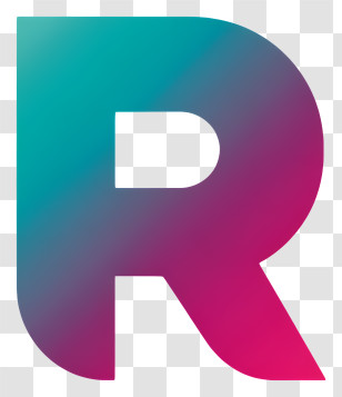Rom Logo - Bold Gradient Letter R Transparent PNG